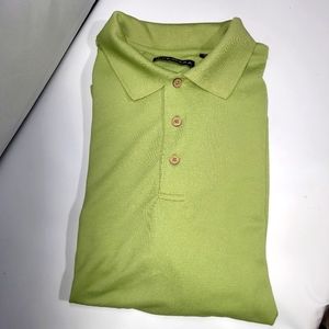 CUBAVERA Green Mens Short Sleeve Polo Shirt